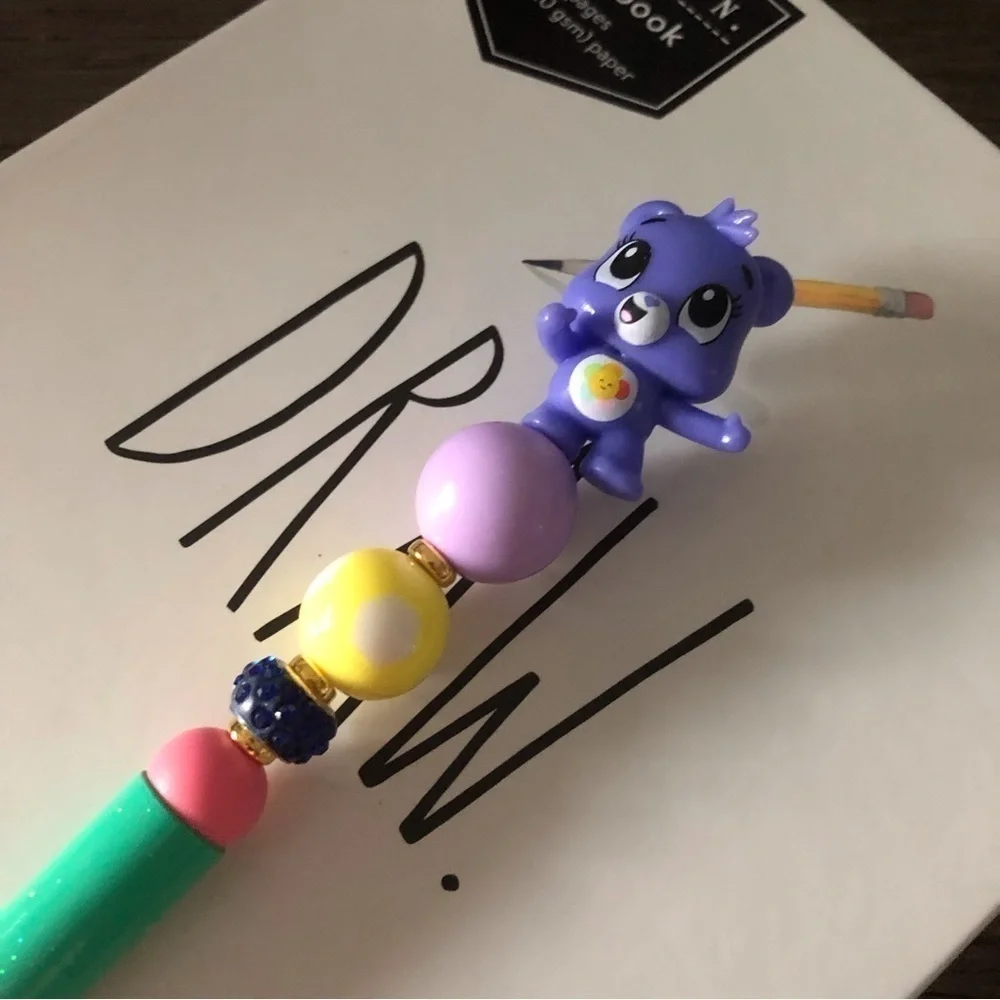 The Care Bears: Harmony Bear handmade beaded pen